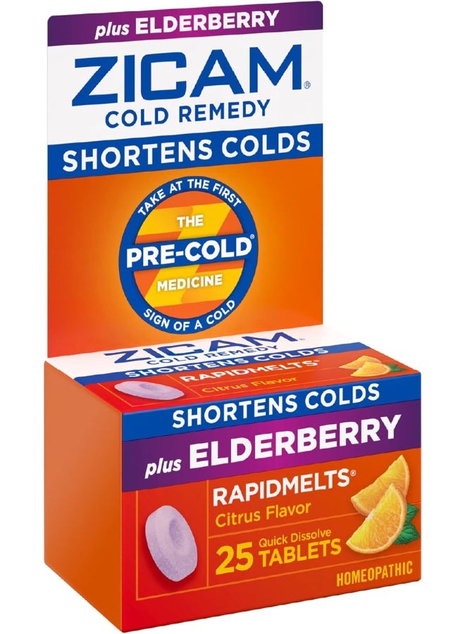 Zicam Cold Remedy Rapidmelts, Elderberry Citrus Flavor, 25 Count (Pack Of 1) - Image 4
